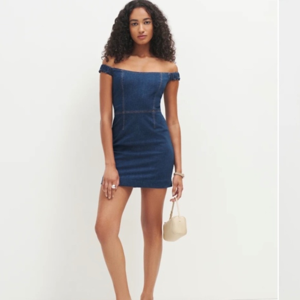 Reformation Filis Denim Mini Dress (sz 2)